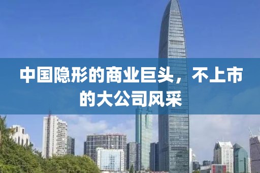 中國(guó)隱形的商業(yè)巨頭，不上市的大公司風(fēng)采