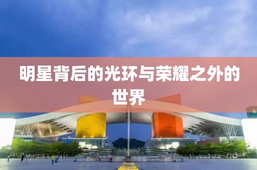 明星背后的光環(huán)與榮耀之外的世界