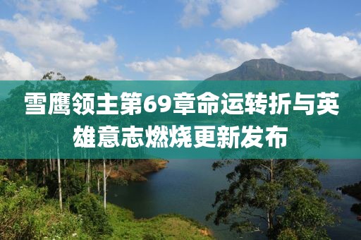 雪鷹領(lǐng)主第69章命運(yùn)轉(zhuǎn)折與英雄意志燃燒更新發(fā)布