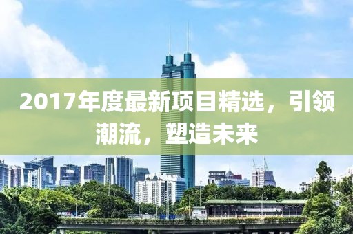 2017年度最新項(xiàng)目精選，引領(lǐng)潮流，塑造未來